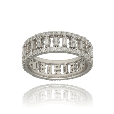 Fehér arany gyűrű 54-es méret (B9935_3I)